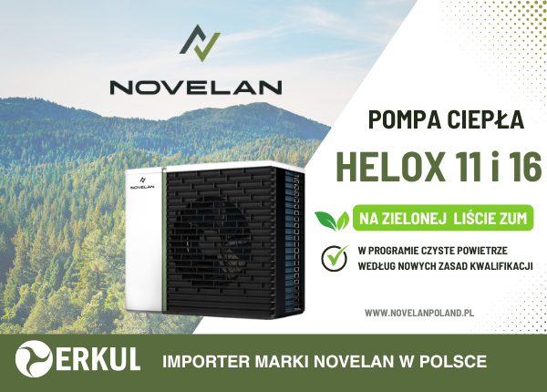 POMPA CIEPŁA NOVELAN- HELOX 11 i 16 NA LIŚCIE ZUM W PROGRAMIE CZYSTE POWIETRZE!