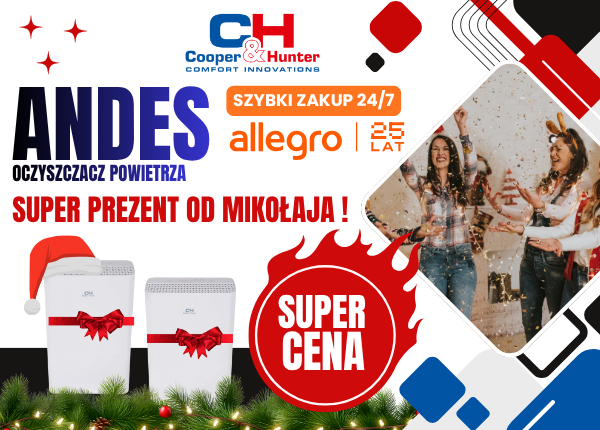 ŚWIĄTECZNY HIT! OCZYSZCZACZ POWIETRZA ANDES OD C&amp;H DOSTĘPNY NA ALLEGRO!