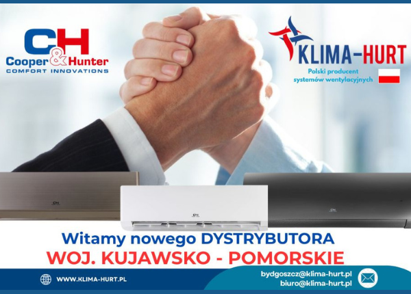 KLIMA-HURT DOŁĄCZA DO DYSTRYBUTORÓW URZĄDZEŃ MARKI COOPER&amp;HUNTER - SERDECZNIE WITAMY !