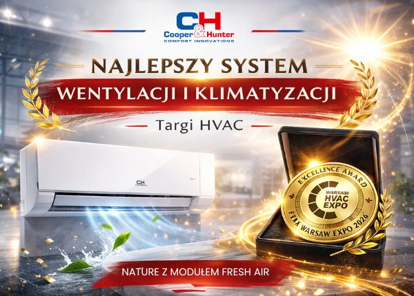 KLIMATYZATOR NATURE Z MODUŁEM FRESH AIR ZE ZŁOTYM MEDALEM NA TARGACH HVAC 2026 !