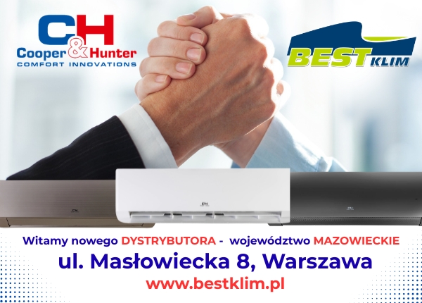 BESTKLIM OFICJALNYM DYSTRYBUTOREM URZĄDZEŃ MARKI COOPER&amp;HUNTER - SERDECZNIE WITAMY !