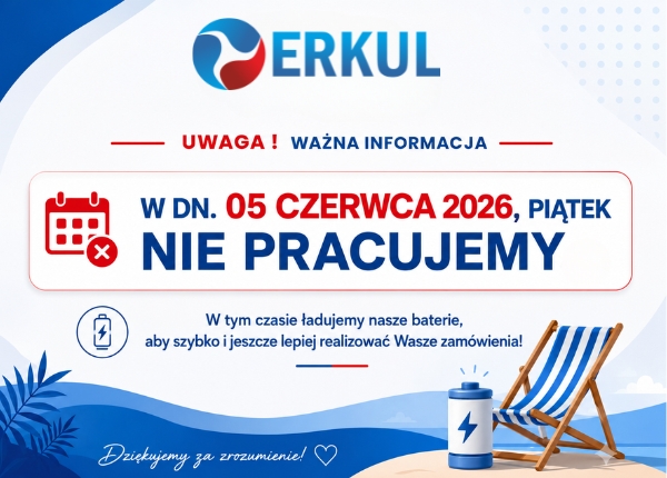 WAŻNA INFORMACJA - W DN. 05.06.26 - NIE PRACUJEMY!
