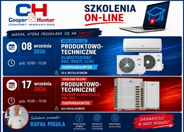 WRZEŚNIOWE SZKOLENIA AUTORYZACYJNE C&amp;H – ZAPRASZAMY INSTALATORÓW